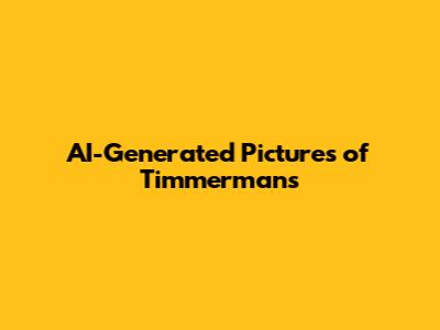 AI-Generated Pictures of Timmermans