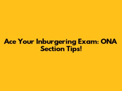 Ace Your Inburgering Exam: ONA Section Tips!