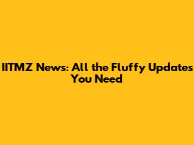 IITMZ News: All the Fluffy Updates You Need
