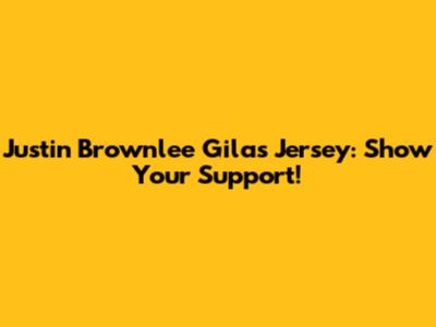 Justin Brownlee Gilas Jersey: Show Your Support!