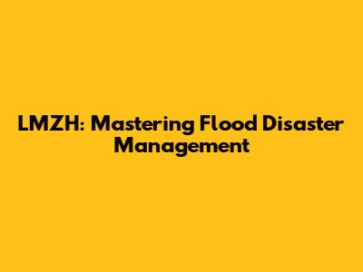 LMZH: Mastering Flood Disaster Management