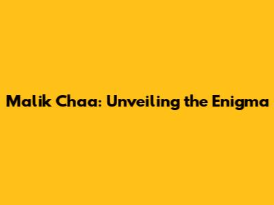 Malik Chaa: Unveiling the Enigma