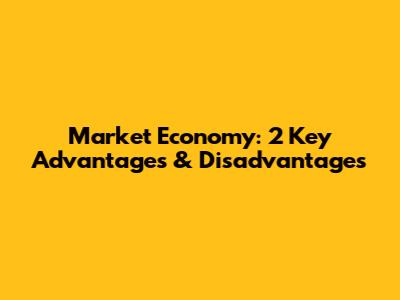Market Economy: 2 Key Advantages & Disadvantages