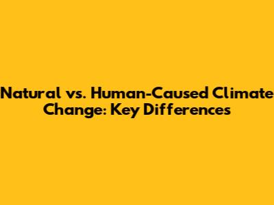 Natural vs. Human-Caused Climate Change: Key Differences