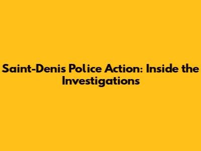 Saint-Denis Police Action: Inside the Investigations