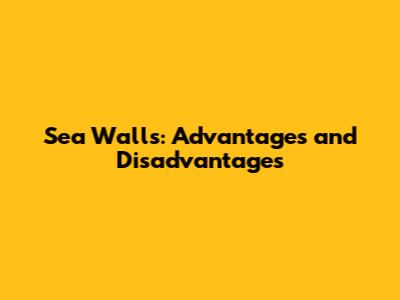 Sea Walls: Advantages and Disadvantages