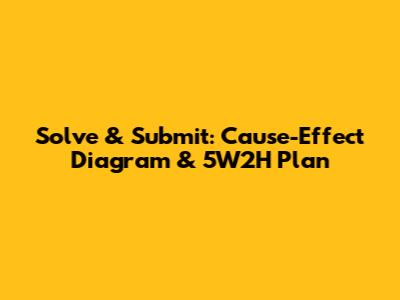 Solve & Submit: Cause-Effect Diagram & 5W2H Plan