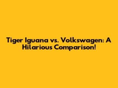 Tiger Iguana vs. Volkswagen: A Hilarious Comparison!