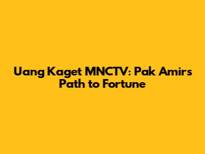 Uang Kaget MNCTV: Pak Amir's Path to Fortune