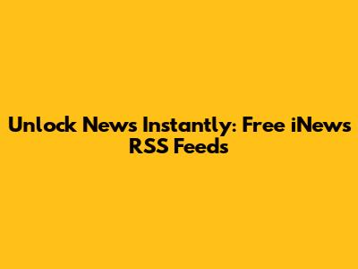 Unlock News Instantly: Free iNews RSS Feeds