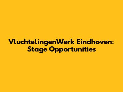 VluchtelingenWerk Eindhoven: Stage Opportunities