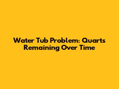 Water Tub Problem: Quarts Remaining Over Time