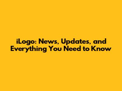 iLogo: News, Updates, and Everything You Need to Know